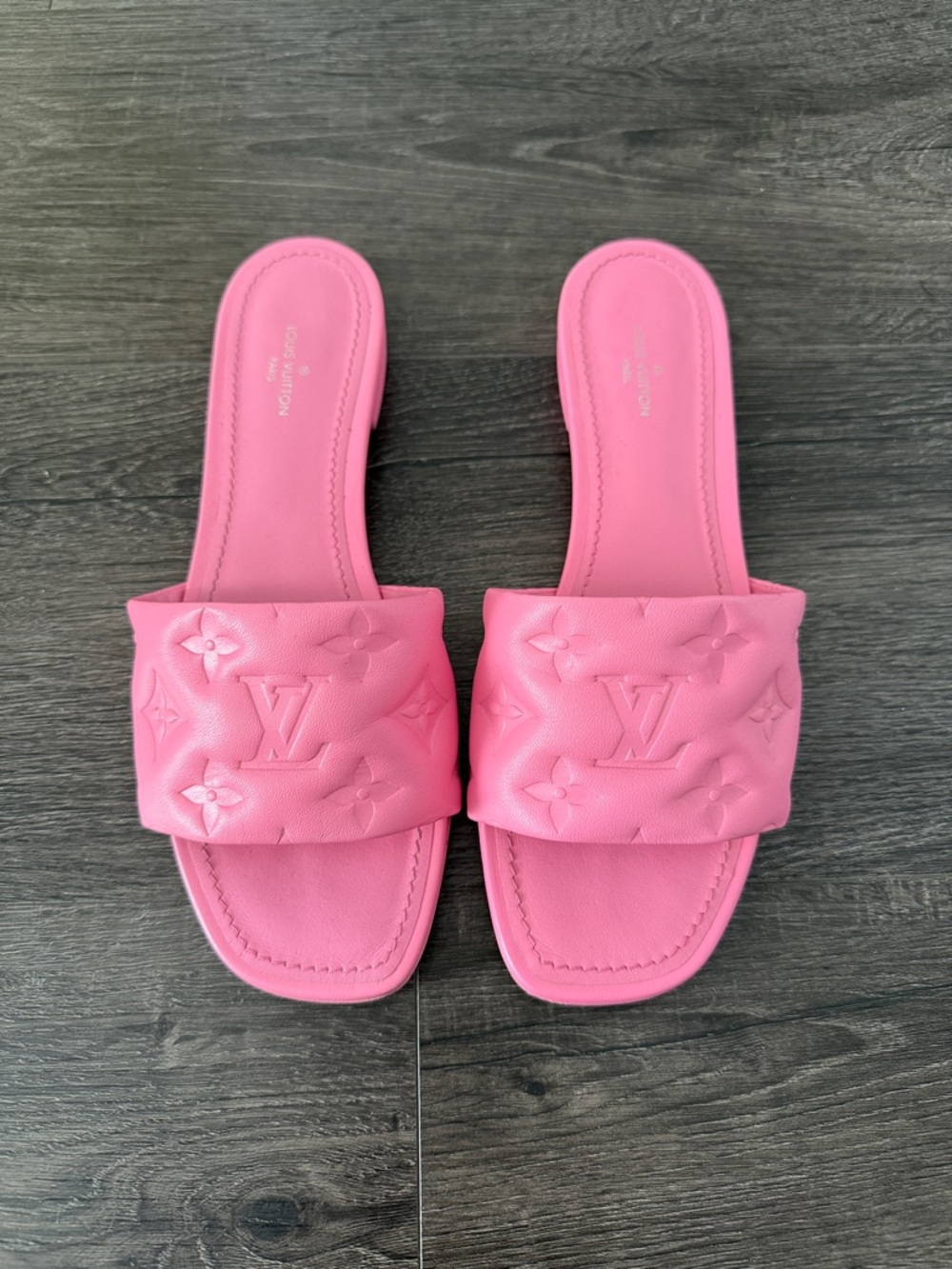 Louis Vuitton Bubblegum Pink Monogram Slide Sandals
